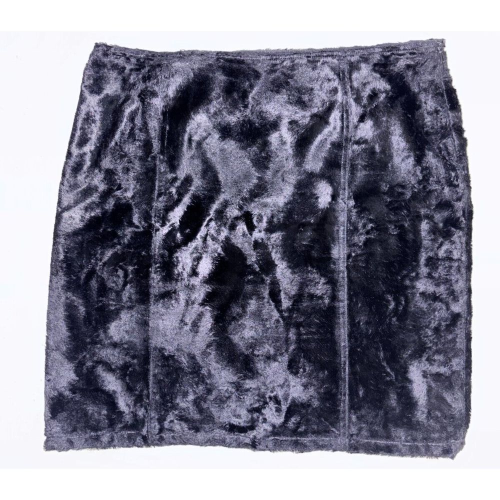 Yansi‎ Fugel Faux Fur Pencil Skirt sz 8 Preppy Emo Whimsigoth